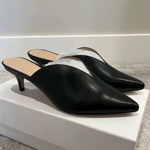 Something Navy Kitten Heel Mule - NWT